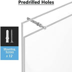 MaxGear Acrylic Wall Mount Sign Holder, 11 x 17 Vertical, 6 Pack - Image 5