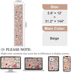 DUKINO 2.6x12 Kitchen Runner Rug, Floral Non Slip Long Washable Rug, Beige - Image 2
