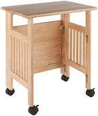 Winsome Mission 2-Shelf Wood Mobile Printer Stand, Brown (81628) - Image 5
