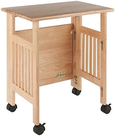 Winsome Mission 2-Shelf Wood Mobile Printer Stand, Brown (81628) - Image 5