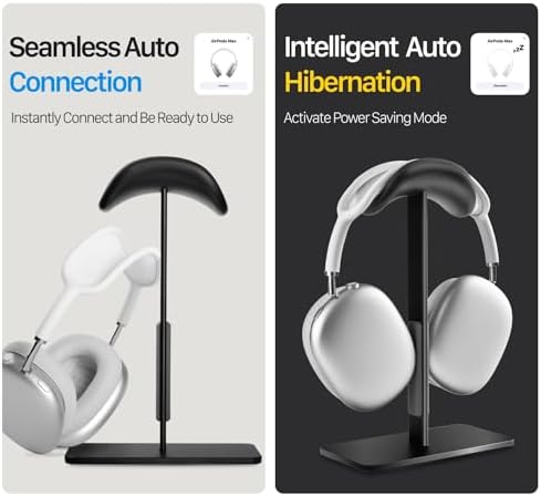 Headphone Stand for AirPods Max 2 & 1 Auto Sleep Mode, Black - Image 3