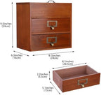 Small Wooden Drawers Wooden Box with Drawer Brown - Image 3