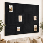 Stripe Felt Bulletin Board Tiles, Cork Board Alternative 48 x 36 in by CreateYourIdealSpace