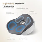 FLORICH Car Seat Cushion for Driving, Memory Foam Seat Cushion for Car Office Chair, Ergonomic Office Seat Chair Cushion for Sciatica Pain Relief, Larger Car Seat Cushion for Trunk - Gray - Image 3