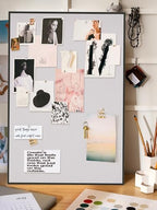 Fabric Bulletin Board 30x20 inches,Black Aluminum Framed Wall Pin Board - Image 5
