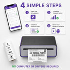 4x6 Thermal Shipping Label Printer, Bluetooth Wireless - Image 6