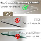 MESAILUP Beveled Edge Office Chair Mat for Carpet or Hardwood Floor 36" x 48" Clear Chair Mats for a Smooth Glide and Easy Roll On/Off, Heavy Duty and Non-Slip Pad Floor Ultimate Desk Chair Mat - Image 5