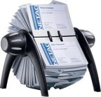 Durable Visifix Flip Rotary Business Card Holder - Includes 200 Pockets for Holding 400 Cards - Includes A-Z Index - Made from Plastic - Image 5