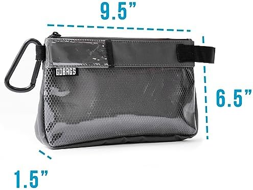 GOBAGS Production Zipper Bags - Electronics & Camera Accessories Bag - Cable organizer, Gear Accessory Pouch, Travel Camera Essentials (Small, Gray, 2 pack) - Image 3
