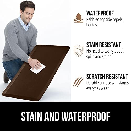 GORILLA GRIP Cushioned Antifatigue Kitchen Mat for Floor, 20x32, Brown - Image 4