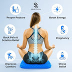 Large Gel Seat Cushion for Long Sitting, Pressure Relief for Back and Hips - Image 6