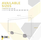 OBEX Acoustical Cubicle Privacy Screen Extender Desk Panel & Office Divider, Add Separation & Block Noise, 18" x 48", Slate - Image 6