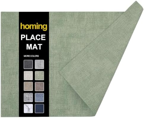 homing Faux Leather Heat Resistant Placemats 6 Packs by homing