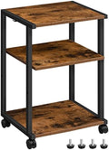 HOOBRO Mobile Printer Stand, 3-Tier Printer Cart Under Desk with Storage, Industrial Adjustable Rolling Cart, Sturdy Little Table on Wheels for Home Office BF28PS01 by HOOBRO