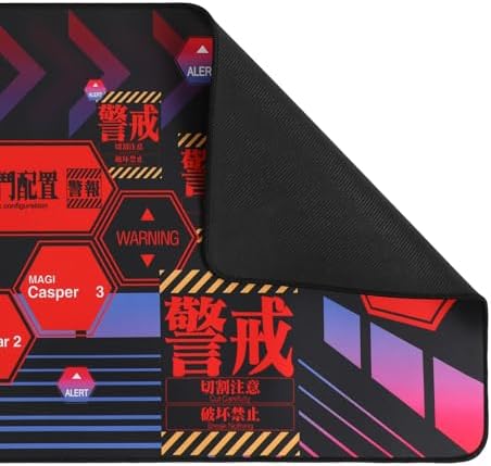Mouse pad - Evangelion NERV-Inspired Alert UI Design, Large 35.4"x15.7" - Image 5