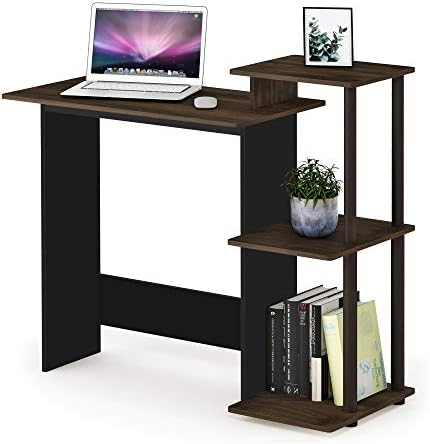 Furinno Efficient 29-Inch Computer Desk with 3-Tier Shelf, Brown Walnut - Image 3