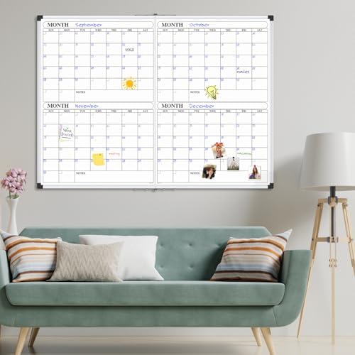 XBoard Magnetic Calendar Whiteboard 48x36 Inches 4 Month - Image 7