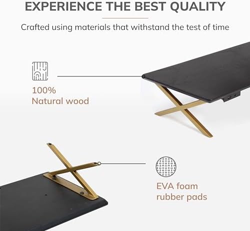 Anji Mountain Monitor Stand for Desk - Desktop Organizer & Laptop Riser, Ergonomic Monitor Riser, Space-Saving, Durable, Easy Assembly & Ideal for Home & Office,Black, 24-Inch, Power Edition - Image 6