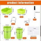 Sieral 64 Pieces Pegboard Bins Pegboard Cups with Hooks and Loops Peg Hooks Assortment Organizer Accessory for Organizing Accessories Tools Storage Office Workshop Garage Workbench (Colorful) - Image 3