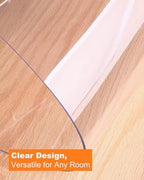 Clear PVC Mat 3x3ft, 2mm Thick Soft Vinyl Mat for Countertop, Table or Hard Floor, Scratch-Resistant, Waterproof, Easy to Clean, High-Resilience（36x36 inch - Image 3