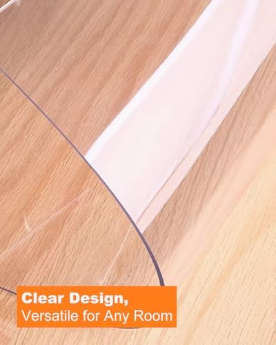 Clear PVC Mat 3x3ft, 2mm Thick Soft Vinyl Mat for Countertop, Table or Hard Floor, Scratch-Resistant, Waterproof, Easy to Clean, High-Resilience（36x36 inch - Image 3