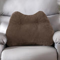 Lumbar Support Pillow for Recliner Chair/Accent Chair/Couch/Office Chair, Tufted Corduroy Back Support Cushion for Elderly, M-Shaped Recliner Cushions for Back Rest, Pain Relief, Reading, Brown by HIGOGOGO