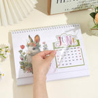 icceemee 2027 Calendar Desk Calendar DIY Diamond Painting Art with Animals theme Calendar, Monthly Flip Planner with To-Do List, Handmade Craft for Office & Home Decor Gift - Image 5