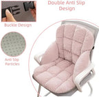 LYFJMUS High Back Office Chair Cushion Soft Desk Chair Pad with Ties Rocking Chair Cushion for Office Car Home Dining Room Kitchen - Image 3