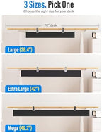 [Upgraded] Large Under Desk Cable Management Tray, Cinati Cable Management Under Desk No Drill, 42" Fabric Cord Hider for Wire Organizer, Cord Organizer for Office, Home - Supports Up to 30lbs Black - Image 5