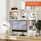 ELECWISH Desktop Bookshelf, Desk Shelf for Computer Desk, 35.04”, 6 Tier - Image 3