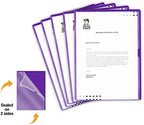 Purple Vinyl Folders, Heavy Duty Plastic Folders with Clear Front Pocket, Doctor Stuff, Letter Size L-Type Document Holder for Home, Office and Medical, Pack of 100 - Image 2