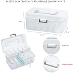 2 Pack Cable Storage Box for Desk Drawer, Plastic - Image 2