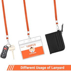 Segarty Lanyard for ID Badge, 100 Pack Horizontal Clear Name Tags ID Card Badges Holders, Orange Straps Neck Lanyards Clip Waterproof Ziplock Nametag Protector for Cruise, Business, School - Image 3