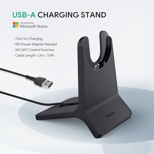 Yealink BH70 with Stand, Wireless Teams Headset with AI Mic Flip-to-Mute - Image 6
