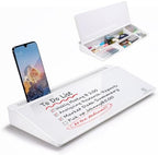 TSJ OFFICE Small Desktop Whiteboard -Glass Dry Erase Board Computer Keyboard Stand White Board Surface Pad with Drawer, Desk Organizers with Accessories for Office, Home, School Supplies - White by TSJOFFICE-WipeCleanThinkGreenWorkSmart