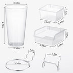 Yookeer 20 Pcs Pegboard Bins and Cups Accessories with Hooks, Clear - Image 2