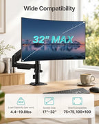 PEGZONE Single Monitor Arm for 17-32 Inch Screens, Holds up to19.8 lbs - Image 2