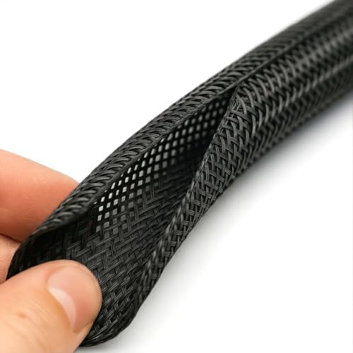 Electriduct 1/8" Hook Self Closing Wrap Around Sleeve - 100 Feet - Black - Image 2