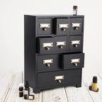 Apothecary Drawers Apothecary Cabinet with Drawers, Black - Image 2