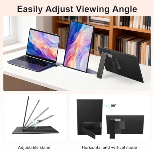Portable Monitor 16" 1200P FHD Horizontal Vertical with Speaker - Image 4