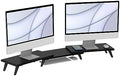 loukin Dual Monitor Stand Riser for Desk, 43.6"×8.2" Computer Stand, Black by LOUKIN