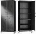 GAIOUS 71" Tall Metal Storage Cabinet with Lock and Wheels, Office Cabinet by GAIOUS