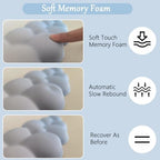 Blue Cloud Mouse Pad and Keyboard Wrist Rest 4PCS Extended Large Stars Desk Mat Pad Set Memory Foam Non-Slip Ergonomic Cute Gaming Mouse Pad Wrist Support for Computer Laptop Home Office - Image 3