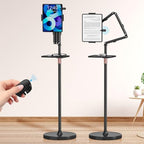 Houele Tablet Floor Stand with Page Turner, iPad Floor Stand with Tray by Houele