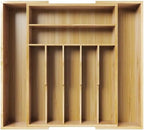 Kitsure Silverware Organizer, Bamboo Kitchen Drawer Tray, Natural, XX-Large - Image 3