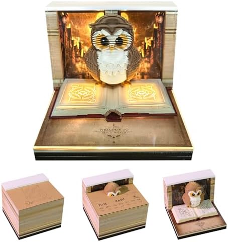 3D Memo Pad Time Piece Calendar 2026 3D Weekly Calendar Notepad by WLWSYCEX