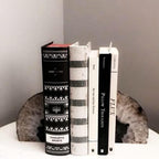 JIC Gem Black Agate Geode Bookends Decorative Stone Book Holder Heavy Duty - Image 4