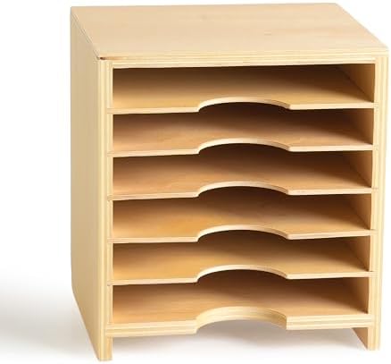 Premium Montessori Card Cabinet – 6-Layer Wooden Storage Organizer for Geometric Cards, Nomenclature & Learning Materials, Compact Classroom Organization, Homeschool Kids Ages 3-6 (No Assembly) - Image 2