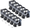 10 Pack Compatible for Dymo Rhino 18057 Black on White 3/4" x 4.9' Industrial Heat Shrink Tube Labels for Rhino 4200 5000 5200 6000 3M Label Maker by KCMYTONER