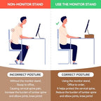 KIRIGEN Wood Monitor Stand Riser for Desk, 23.23 Inch, Brown 59-DBR - Image 4